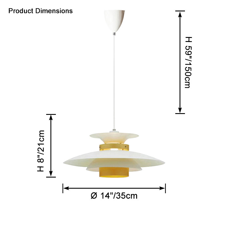 Scandinavian Dome Pendant Light Warm White Minimalist Dining Room Living Room — 3 Sizes