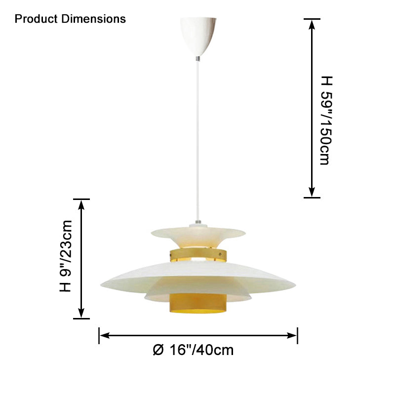 Scandinavian Dome Pendant Light Warm White Minimalist Dining Room Living Room — 3 Sizes