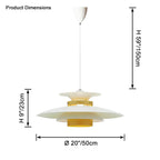 Scandinavian Dome Pendant Light Warm White Minimalist Dining Room Living Room — 3 Sizes