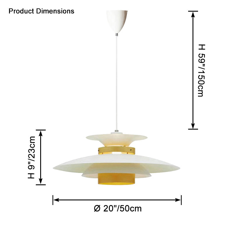 Scandinavian Dome Pendant Light Warm White Minimalist Dining Room Living Room — 3 Sizes