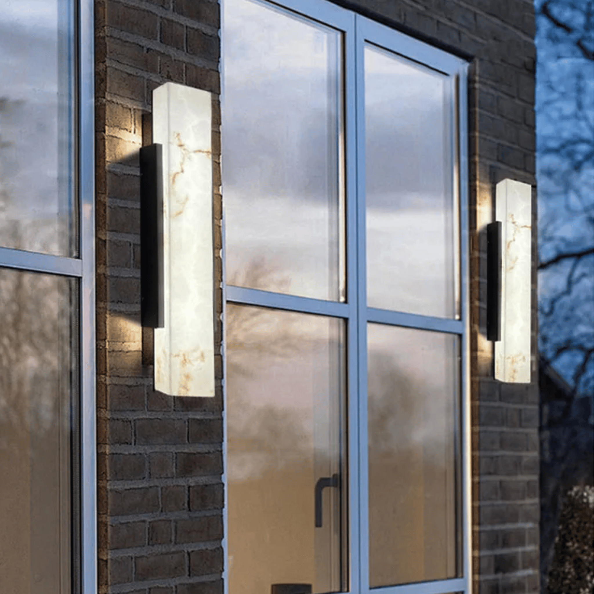 LumoMarble Outdoor Waterproof LED Wall Light Modern IP65 Stainless Steel — Small Medium Large