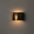 Vanta Curve Wall Light Minimalist LED Gold Indoor Outdoor Bedroom Patio
