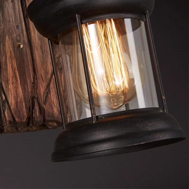 Austin Vintage Lantern Wall Lamp – Classic Industrial Metal Design