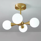 Valentina  Contemporary  Flush Mount Ceiling  Light, Glass Bubble