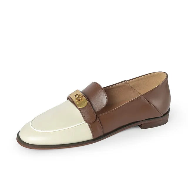 Designer Leather Slip-On Loafers for Women