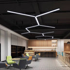 Noar Minimalist Rectangular LED Black Pendant Light,