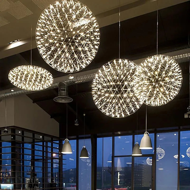 Arisha Firework Art Deco Orbit Shade Pendant Light