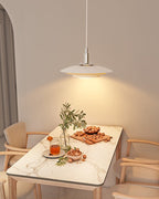 White Danish Designer Pendant Light Minimalist Sculptural LED Dining Room Living Room — 2 Sizes