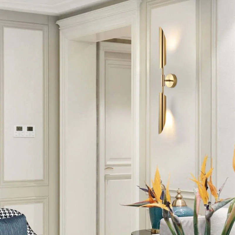 Phira Luxury Double-Head Gold Scabbard Wall Lamp
