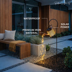 Solar Watering Can Waterfall Garden Lamp Decorative Outdoor LED