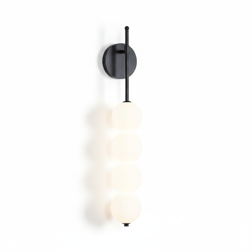 Abacus LED Wall Lamp Gold Black Ball Sconce Bedroom Living Room Restaurant