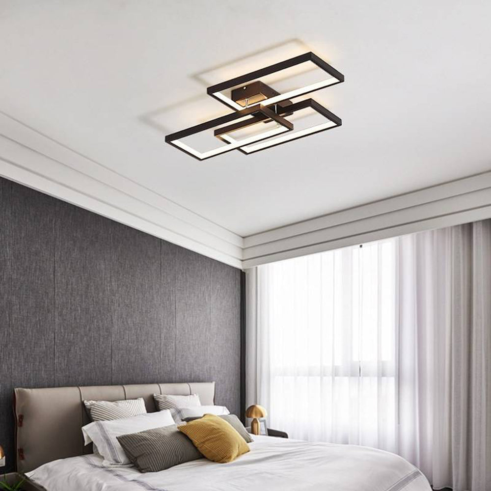 Arisha Rectangular Flush Mount Ceiling Light, 2 Colour