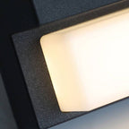 Ray Minimalist Black Solar-Powered Linear Outdoor Wall Lamp