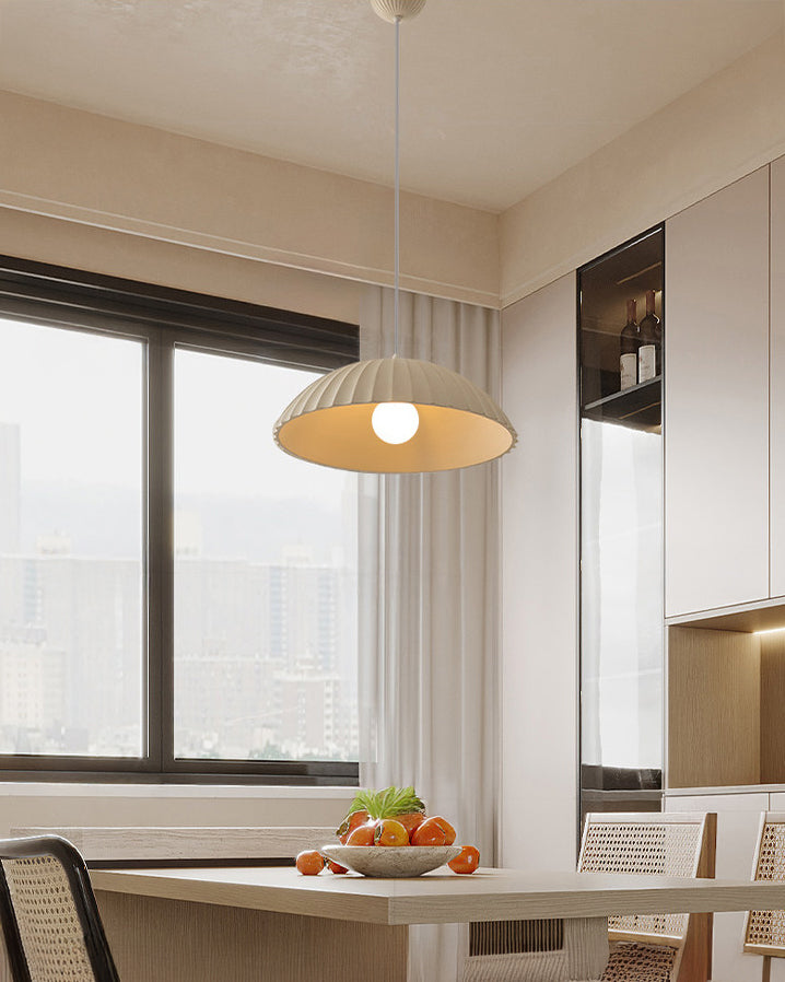 Plaster Dome Pendant Light Handcrafted Warm LED Dining Room Living Room Hallway — 3 Variants