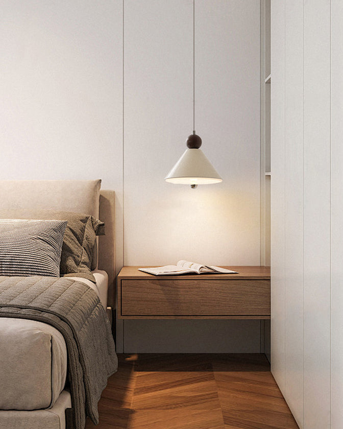 Acrylic Cone Pendant Light Modern Minimalist LED Warm White Dining Room Kitchen Island — White