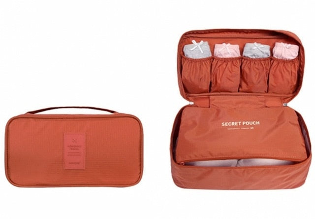 Travel Suitcase Organizer Bag for Women – Lingerie, Bra & Toiletry Pouch
