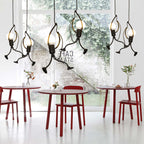 Miro Retro Modern Iron Man Pendant Light, Black