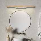 Muto Minimalist Linear Wood Vanity Wall Light for Bathroom