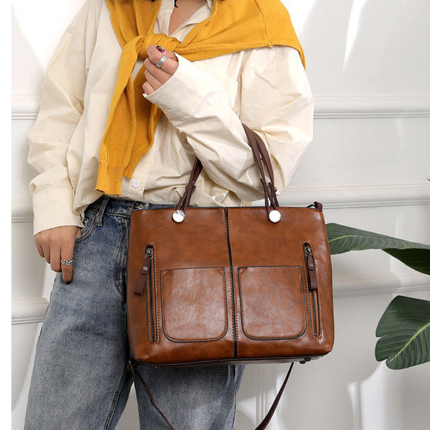Aurelle Retro Large Capacity Shoulder Bag