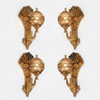 Peacock Outdoor Wall Light Retro European Aluminum Waterproof Hardwired — Black Bronze Sets