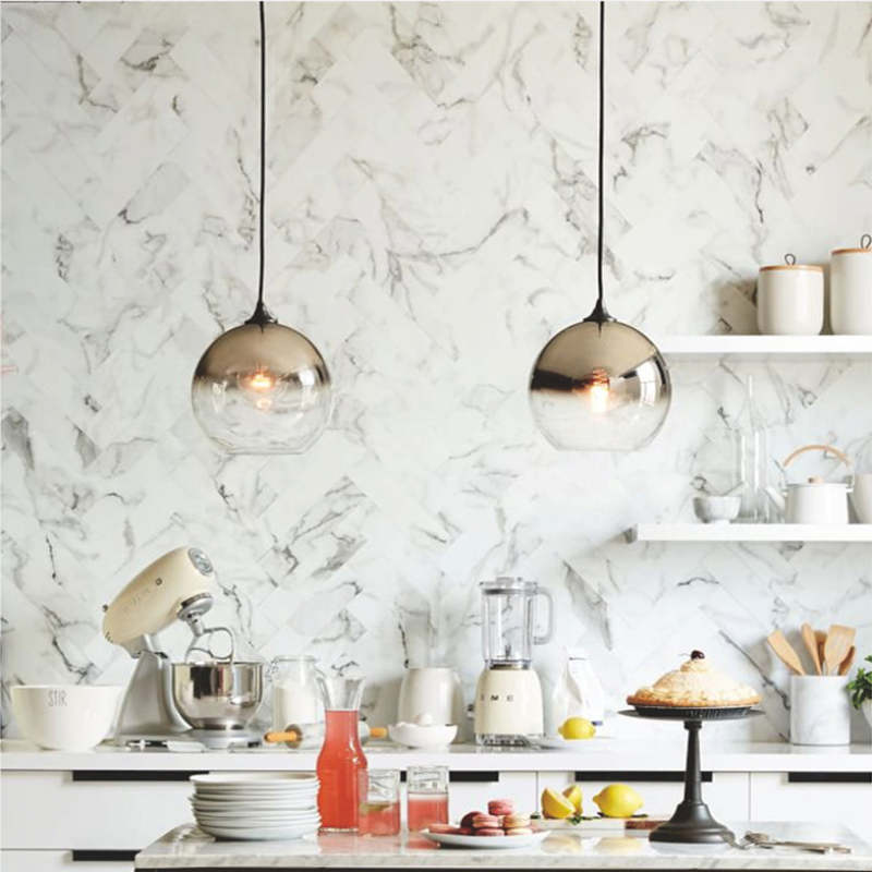 Brina Frosted Balloon Pendant Light Gradient