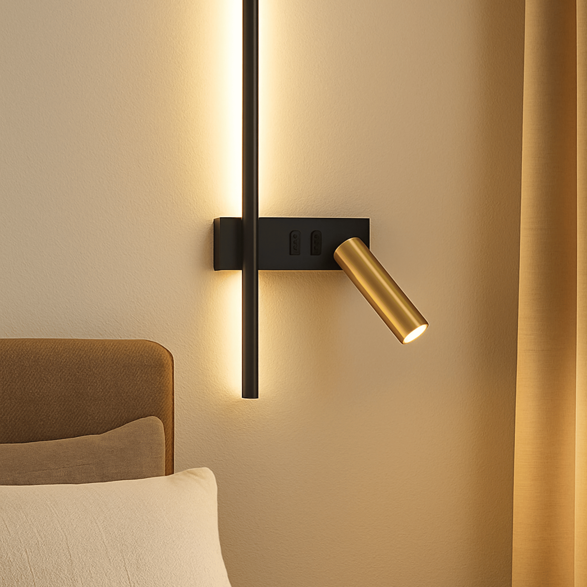 OsloGlow LED Wall Light Modern Sconce Warm Ambient Bedroom Living Room