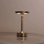 Rise Cordless LED Table Lamp Rechargeable Minimalist Restaurant Bar Bedside — Orange Black Silver Gold