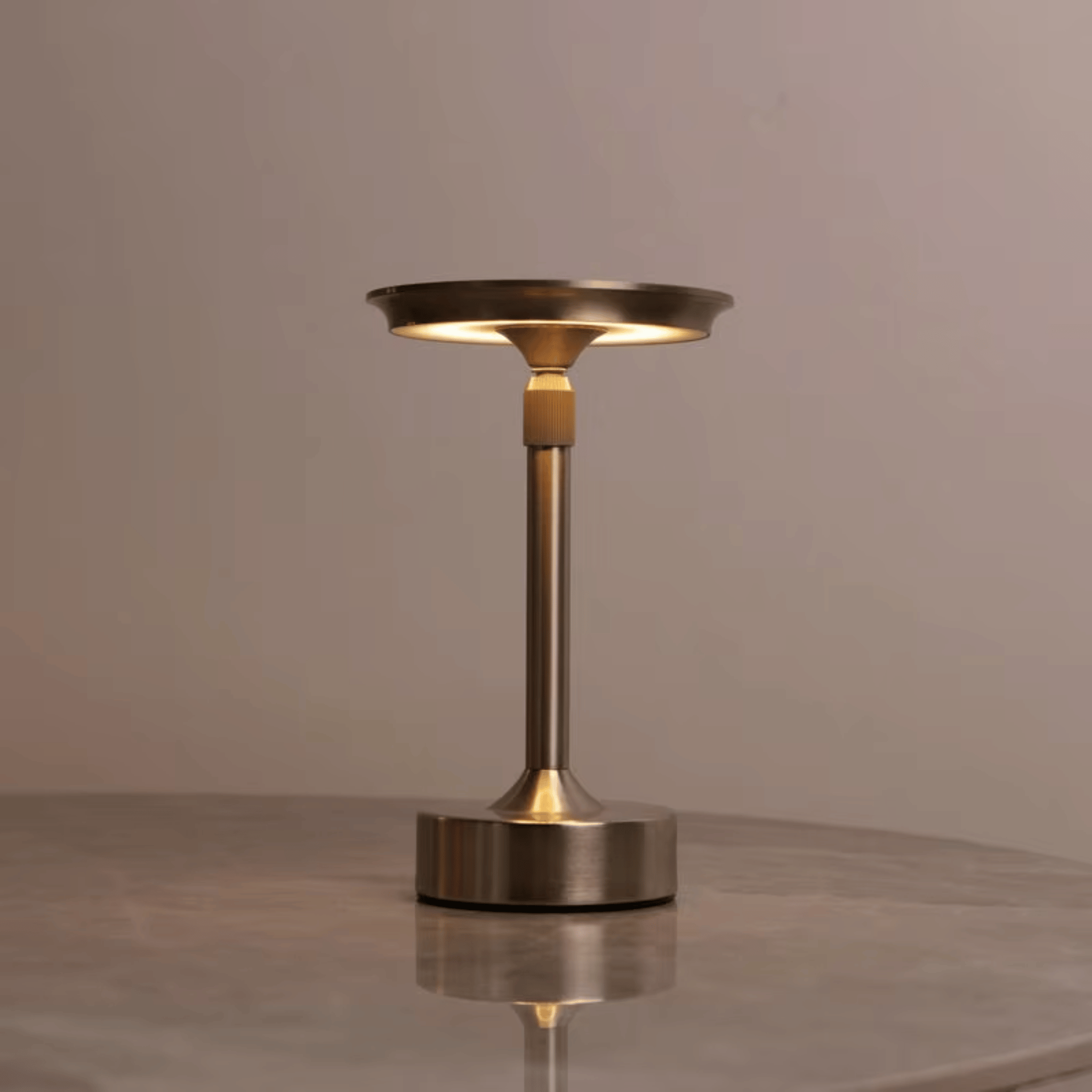 Rise Cordless LED Table Lamp Rechargeable Minimalist Restaurant Bar Bedside — Orange Black Silver Gold
