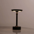 Rise Cordless LED Table Lamp Rechargeable Minimalist Restaurant Bar Bedside — Orange Black Silver Gold