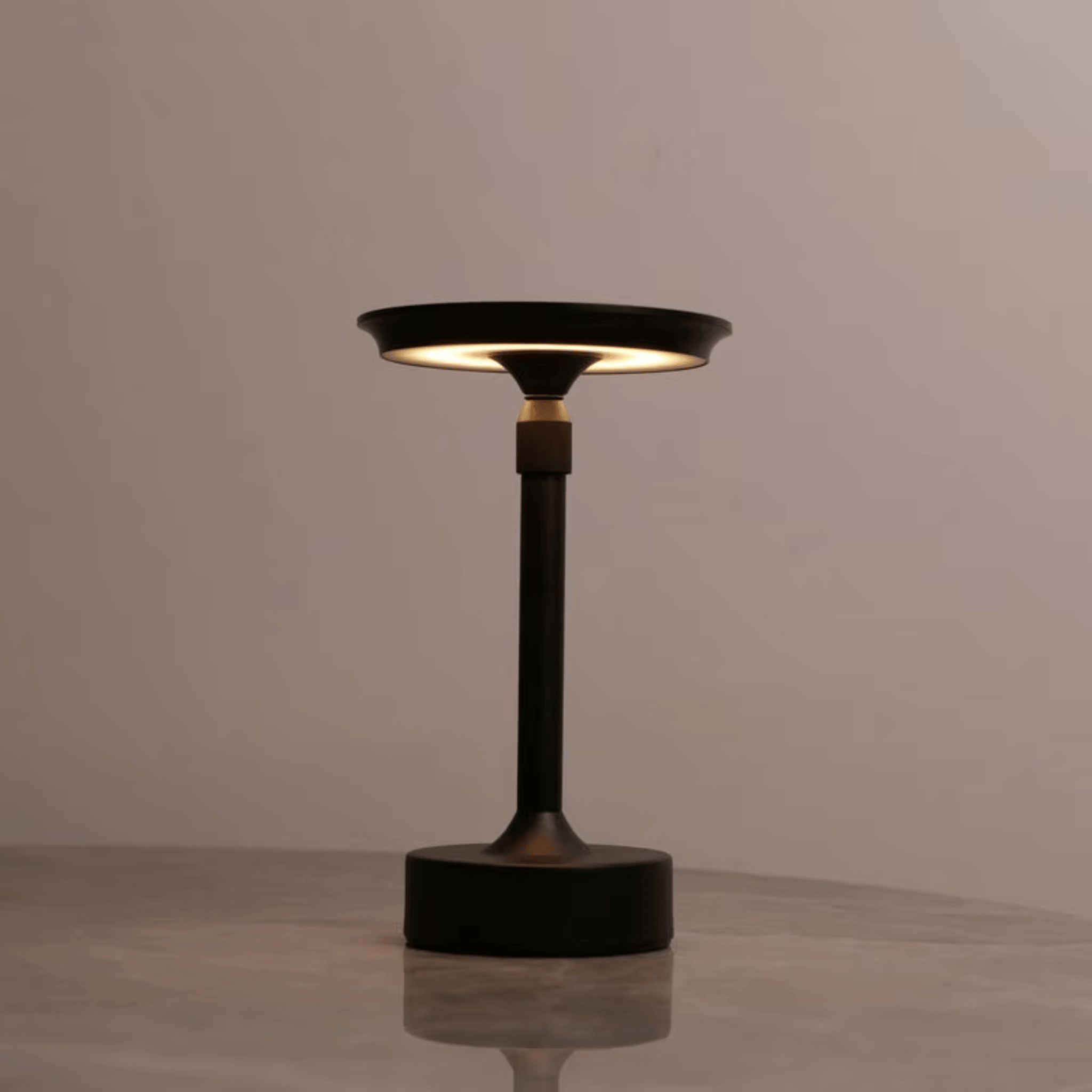 Rise Cordless LED Table Lamp Rechargeable Minimalist Restaurant Bar Bedside — Orange Black Silver Gold