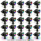 Solar Lawn Spotlights Adjustable Outdoor Tree Accent Light Aluminum — Warm White & RGB Sets