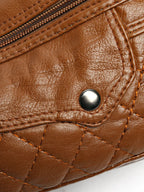 Leather Multi Pockets Adjustable Strap Shoulder Bag