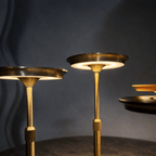 Rise Cordless LED Table Lamp Rechargeable Minimalist Restaurant Bar Bedside — Orange Black Silver Gold
