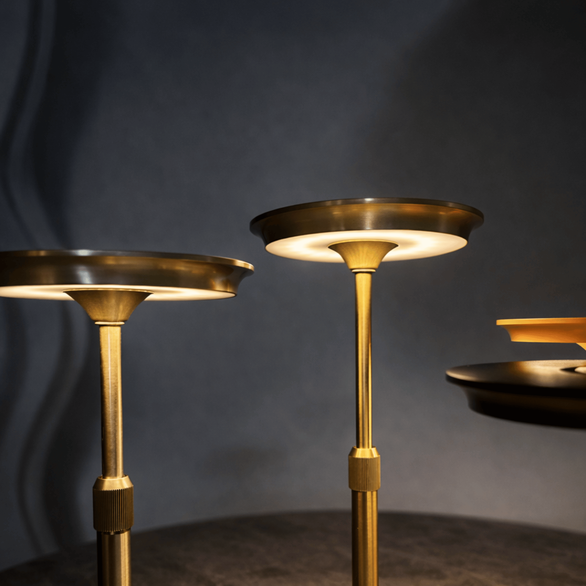 Rise Cordless LED Table Lamp Rechargeable Minimalist Restaurant Bar Bedside — Orange Black Silver Gold