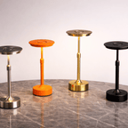 Rise Cordless LED Table Lamp Rechargeable Minimalist Restaurant Bar Bedside — Orange Black Silver Gold