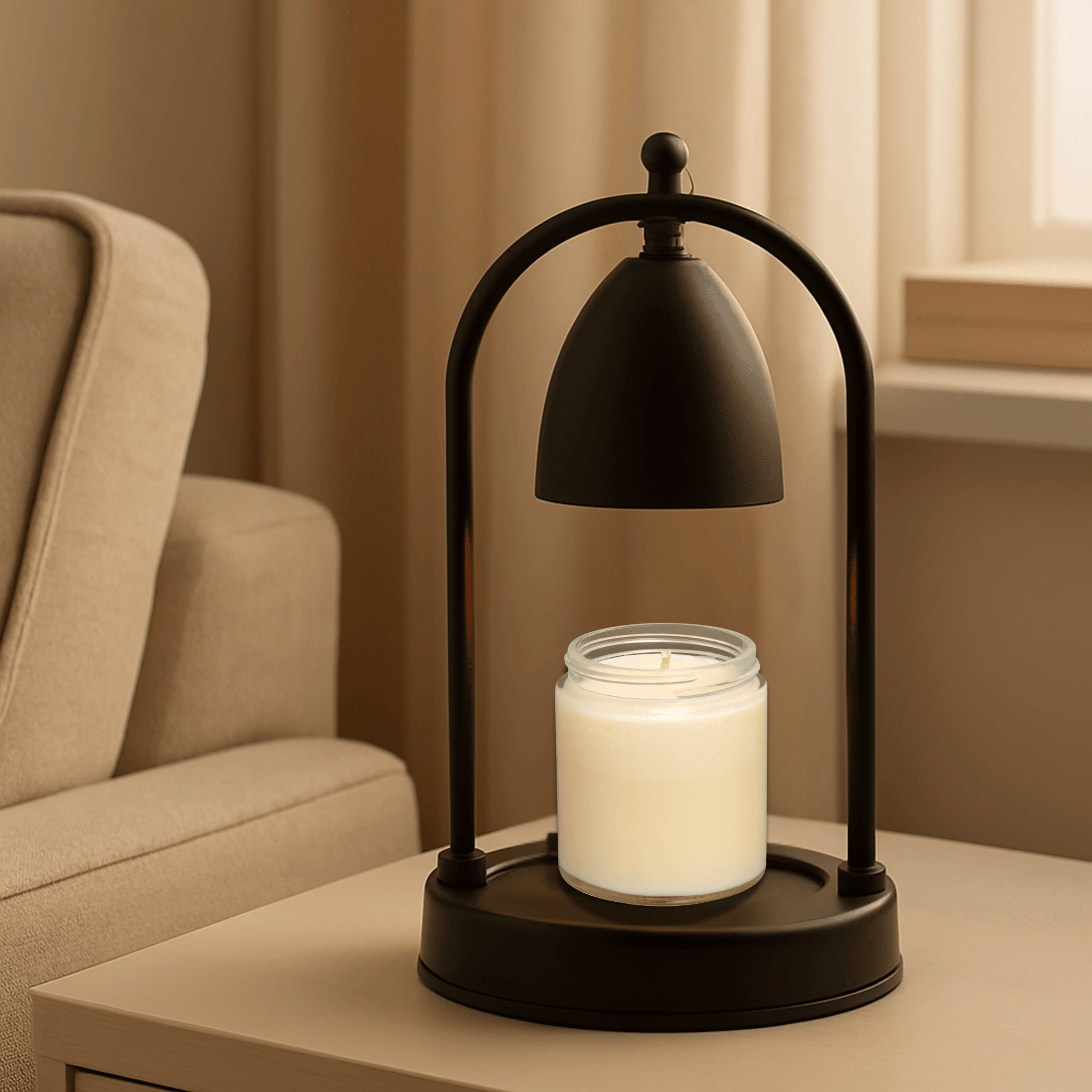 GlowHaven Candle Warmer Lamp Dimmable Wax Melt LED Table Light Bedroom Decor