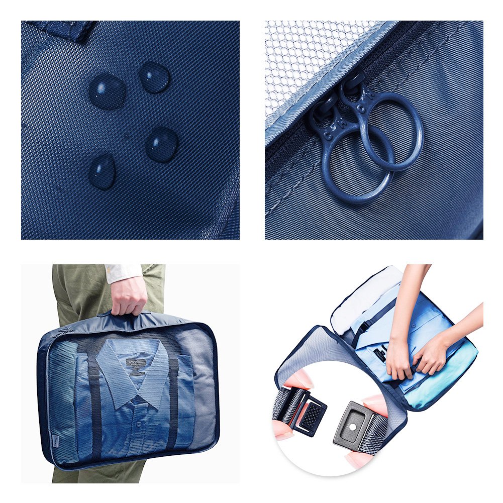 7-Piece Travel Packing Cubes Set – Suitcase Clothing Organizer Bags for Luggage, Mesh Packing Cubes & Travel Storage Bags