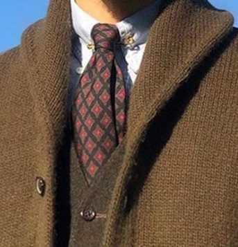 Men's Knitted Cardigan Sweater - Oversized Button-Up Winter Coat with Pockets