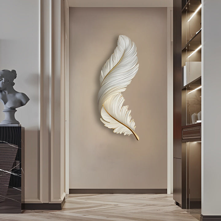 Feather Wall Lamp USB DC5V Remote Control LED Art Deco Bedroom Living Room