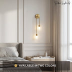 Modern Copper U-Shape LED Wall Lamp Bedroom Living Room Bar — Black Gold Warm Cool