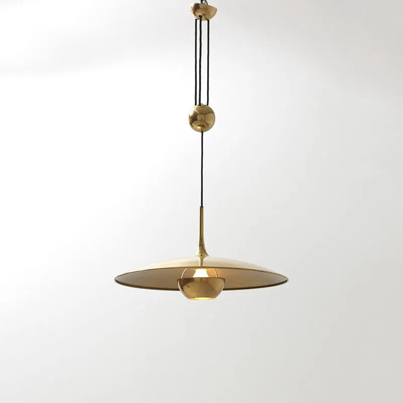 Pyra Minimalist Metal Pendant Light, Gold