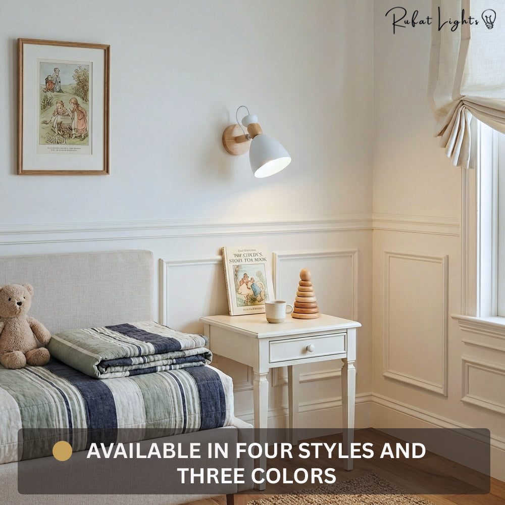 Nordic Multi-Design Bedside Wall Light Modern LED Bedroom Dining Room — White Multi Styles