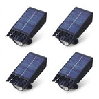 Solar Multi-Zoom Spotlight Waterproof LED Landscape Garden Tree — Warm White & RGB Singles to 4-Pack
