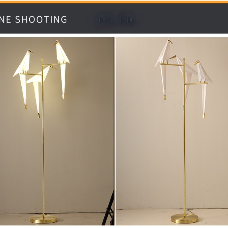 Clifford Nordic Bird Table /Floor Lamp, Gold, 1/2/3 Light