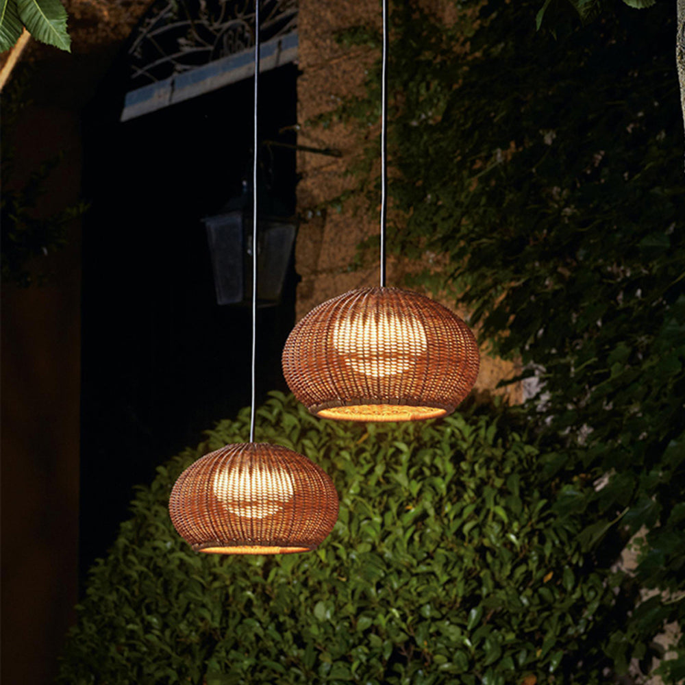 Ray Modern Lantern Pendant Light, Metal/, Beige/Coffee