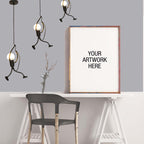Miro Retro Modern Iron Man Pendant Light, Black