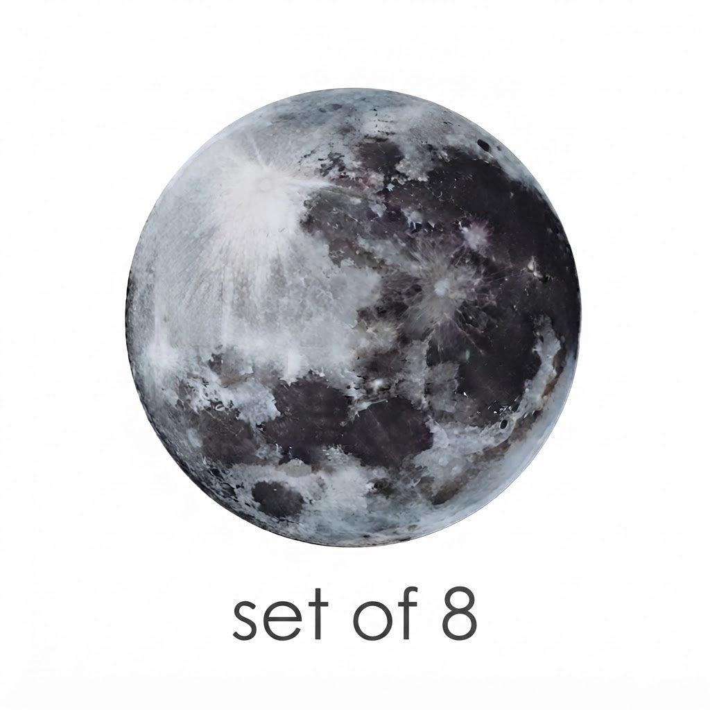 Full Moon LED Wall Lamp Dimmable 3-Step Artistic Bedroom Living Room — 9 to 15 Inch Sets