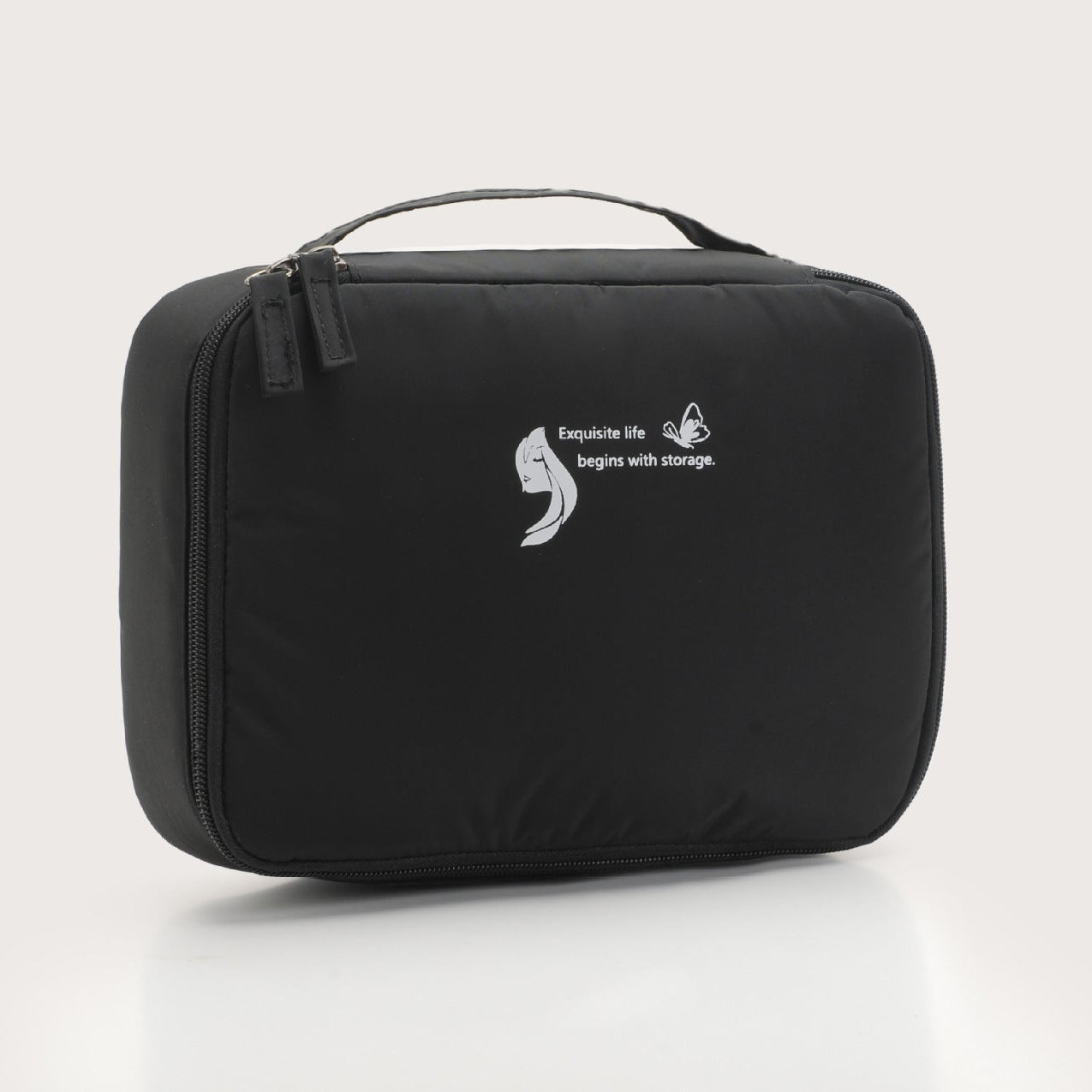 ravel Makeup Bag Organizer with Compartments & Brush Holder