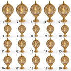 Outdoor Globe Pillar Light Retro Glass Copper Fence Post Hardwired — Black Bronze 7 to 15 Inch Sets