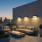 Motion Sensor Outdoor Wall Light Matte Black Waterproof IP66